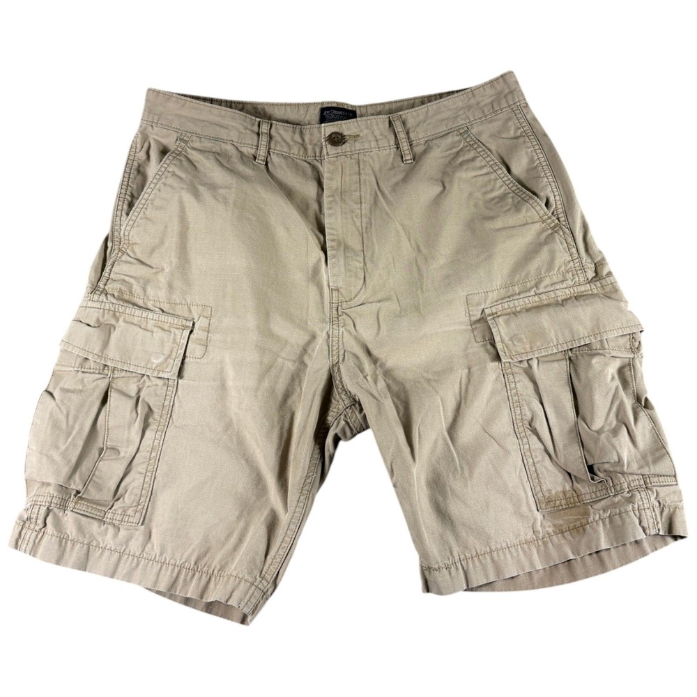 Levi Strauss & Co Cargo Shorts Mens 34 Tan Khaki Relaxed Durable Workwear Y2K